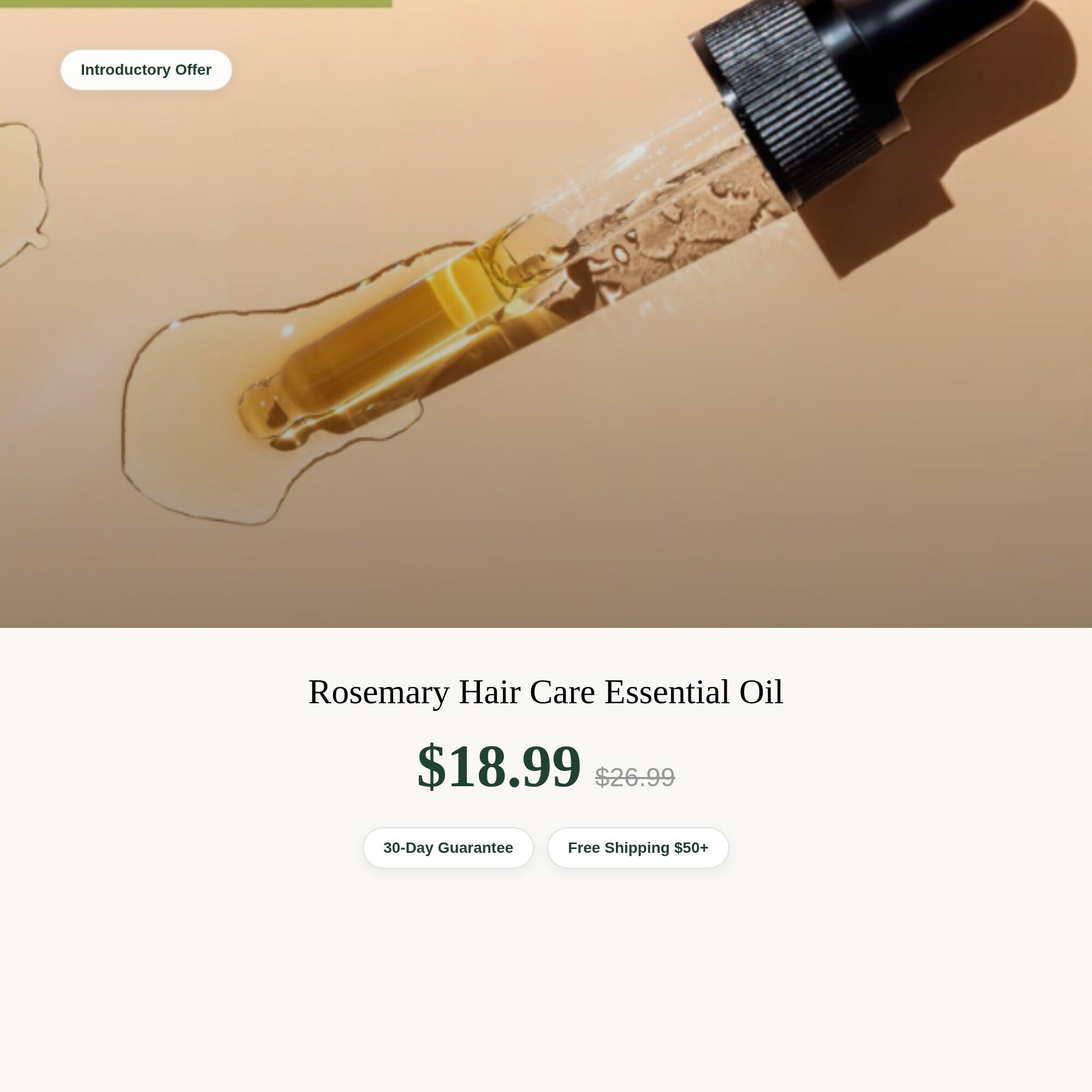 Rosemary Hair Care Essential Oil pricing and guarantee offer