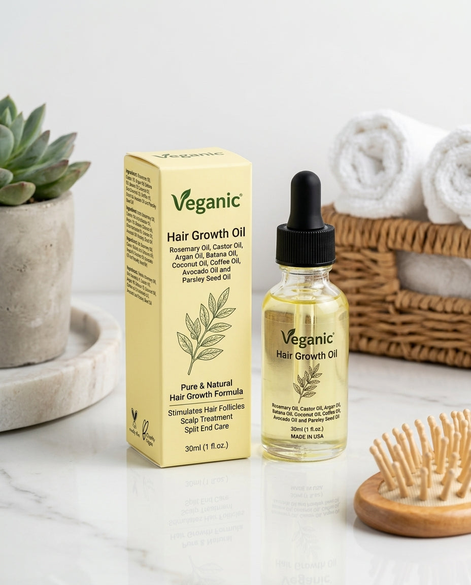 Aceite para el cuero cabelludo de romero — Mezcla de 8 botánicos, 30 ml