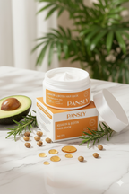 Biotin & Keratin Smoothing Hair Mask lifestyle photo on white marble